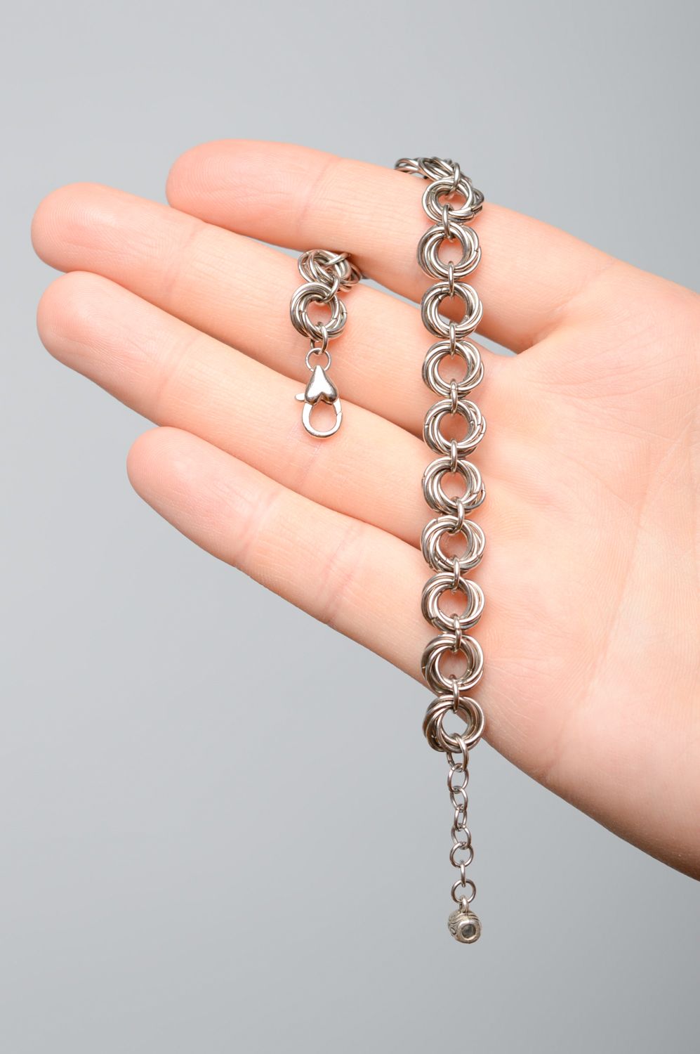 Handmade chainmail jewelry alloy bracelet photo 4