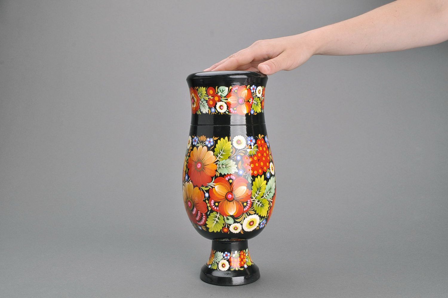 Dekorative Vase aus Lindenholz foto 5