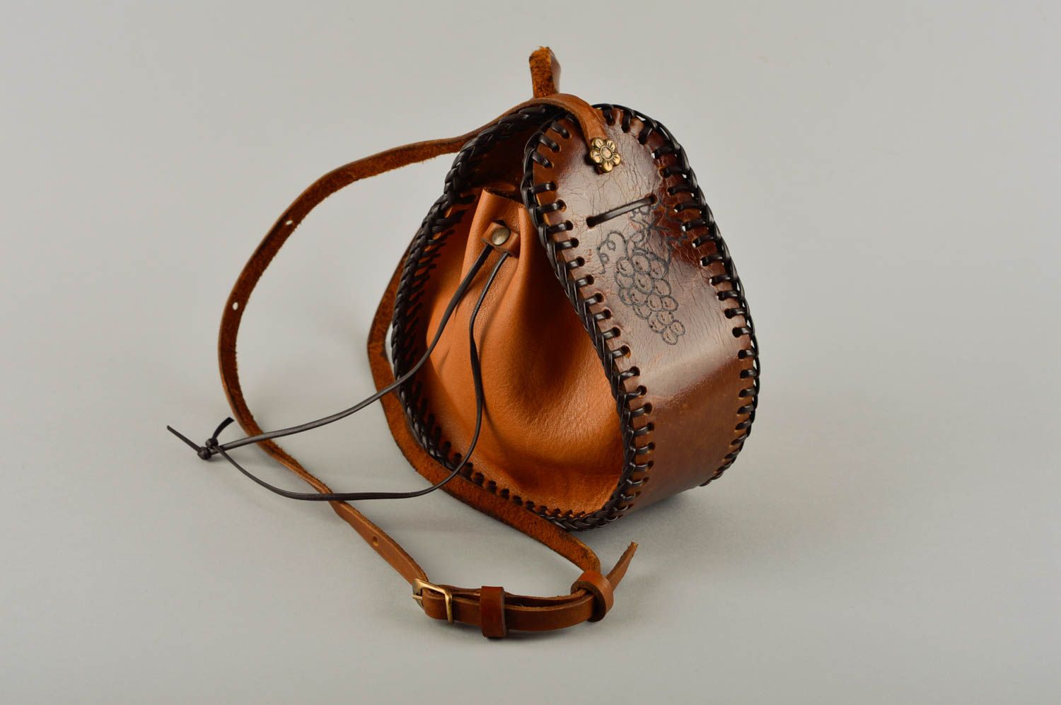 Large Leather sling Handbag craftshades Leather for girls & boys-nttc.com.vn