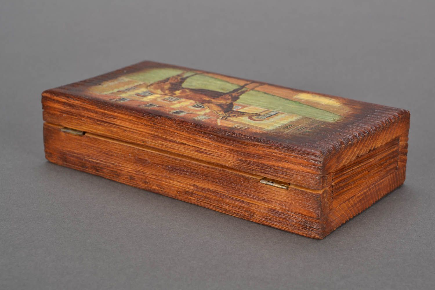 Wooden box for money photo 5