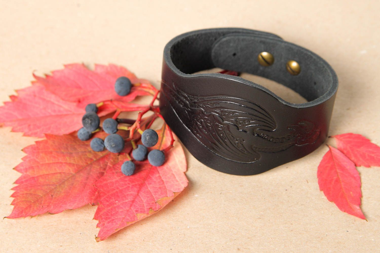 Unusual handmade wrist bracelet leather bracelet designs artisan jewelry photo 1