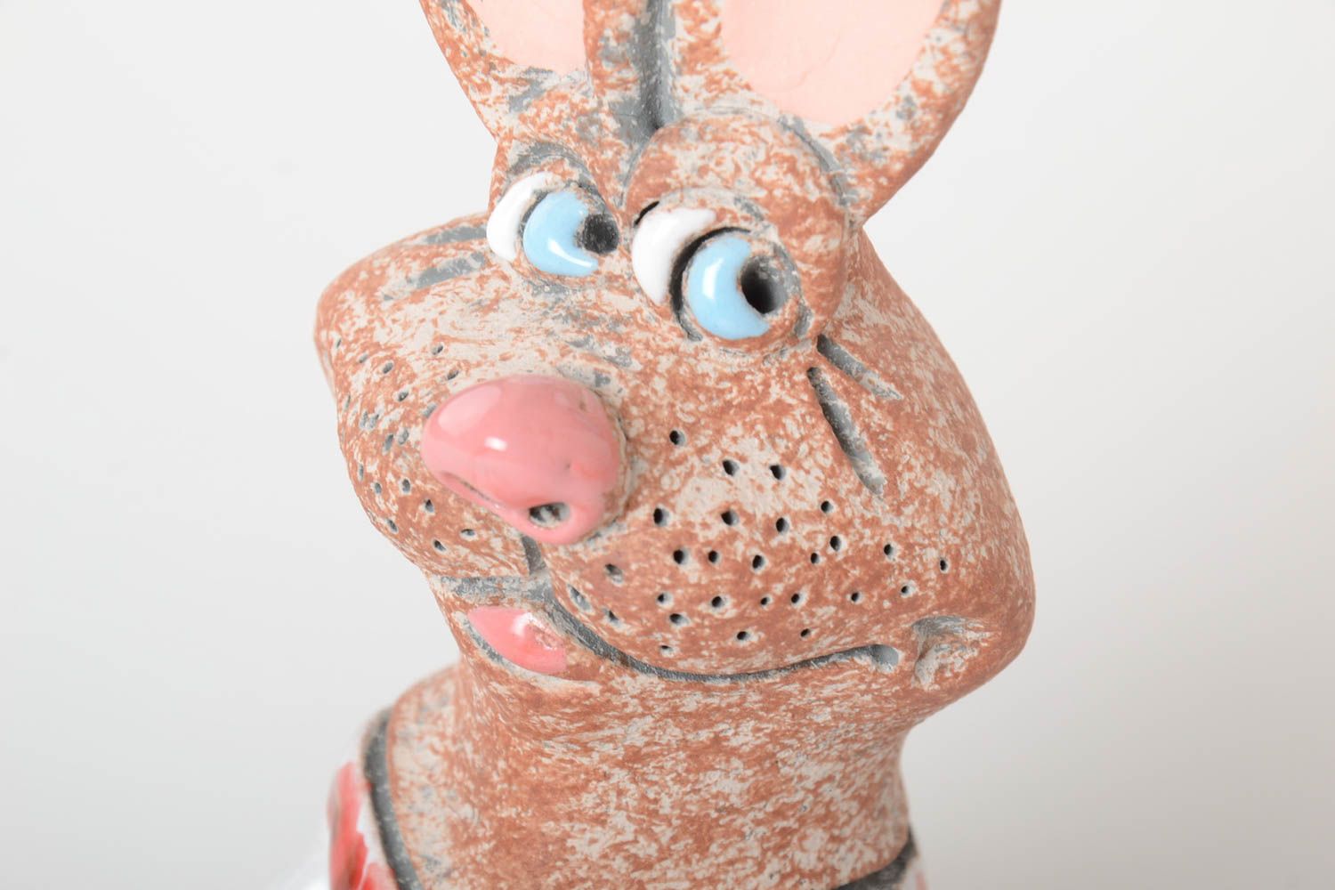 Tirelire lapin céramique Tirelire fait main originale Cadeau pour enfant photo 3