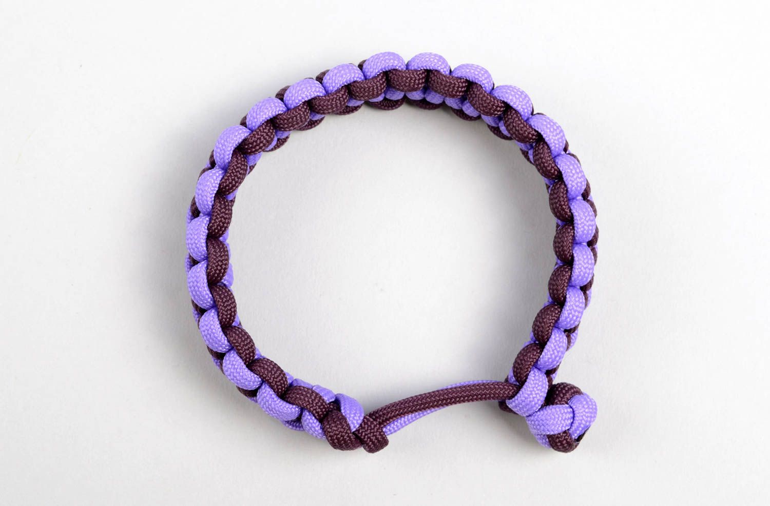 Bracelet paracorde Bijou fait de tons violets Accessoire femme homme cadeau photo 3