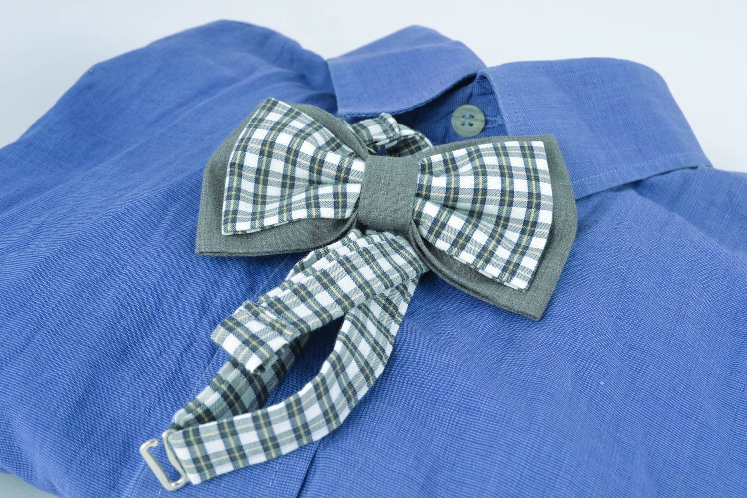 Текстильный галстук-бабочка под твидовый пиджак фото 1