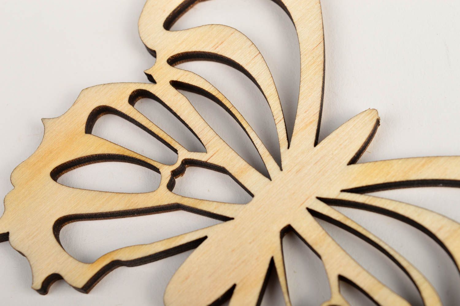 Handmade Holzrohling zum Bemalen Scrapbook Material Figur aus Holz Schmetterling foto 3