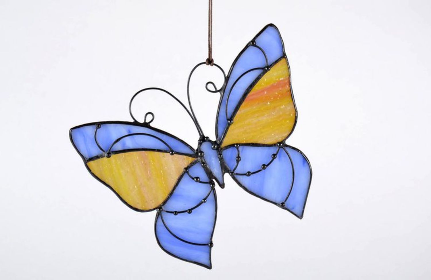Suspension décorative de verre coloré Papillon photo 3