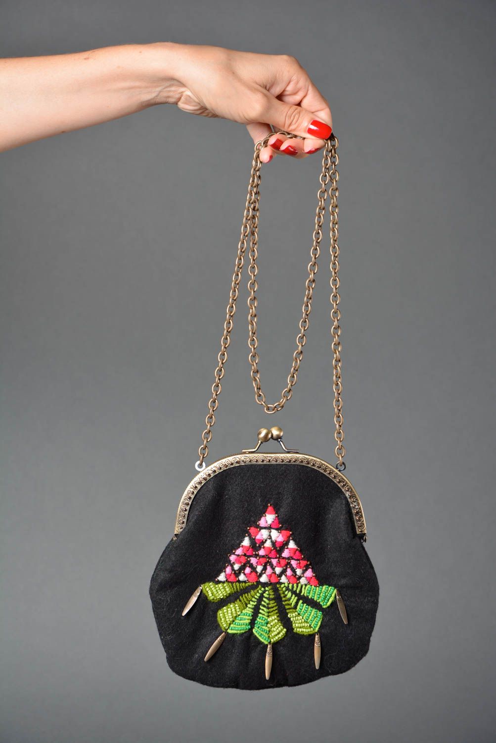 Geldbörse Damen klein handmade modische Damentaschen Geldbeutel Damen in Schwarz foto 5