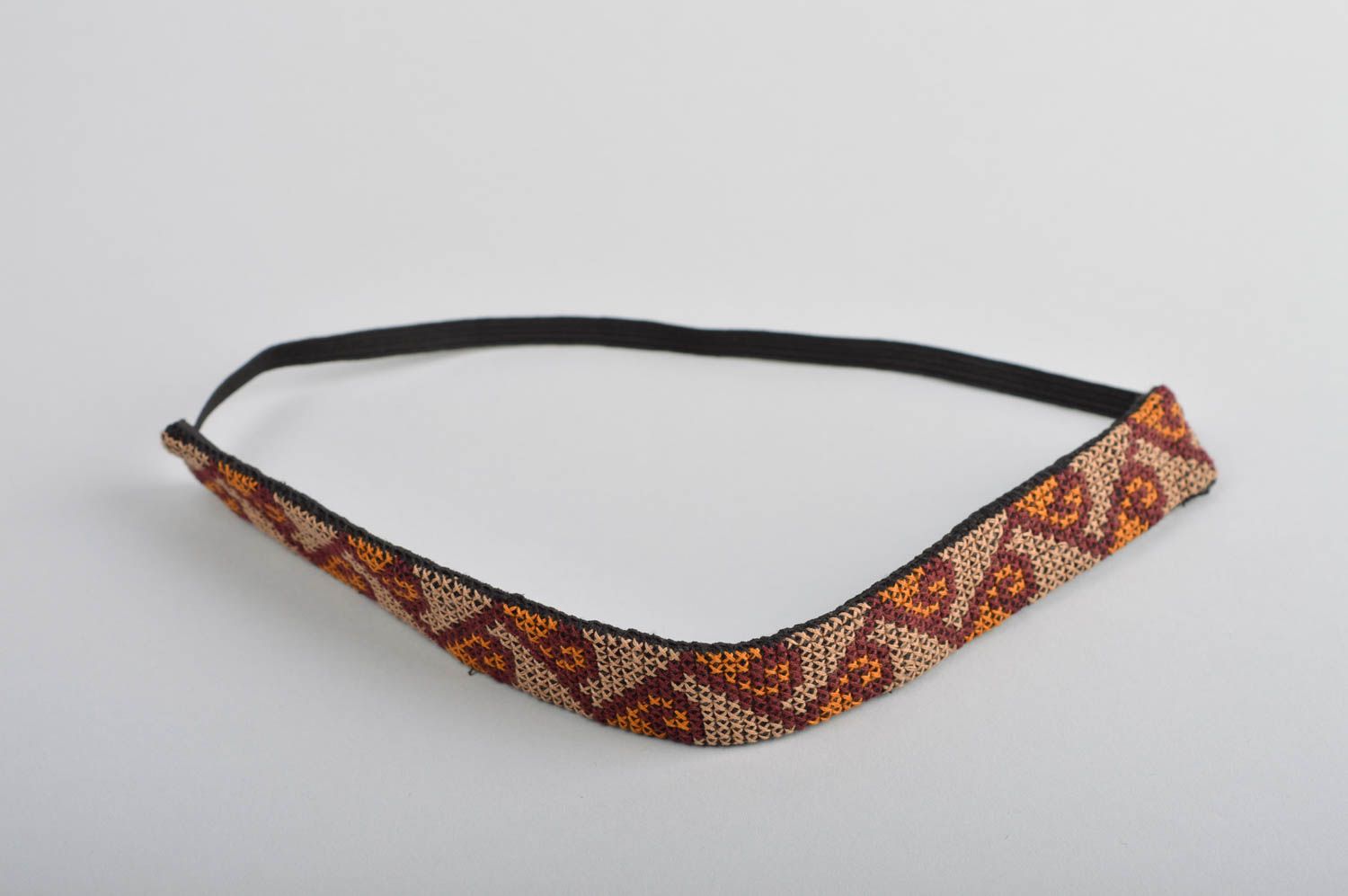 Handmade embroidered headband stylish hair accessory beautiful headband photo 3