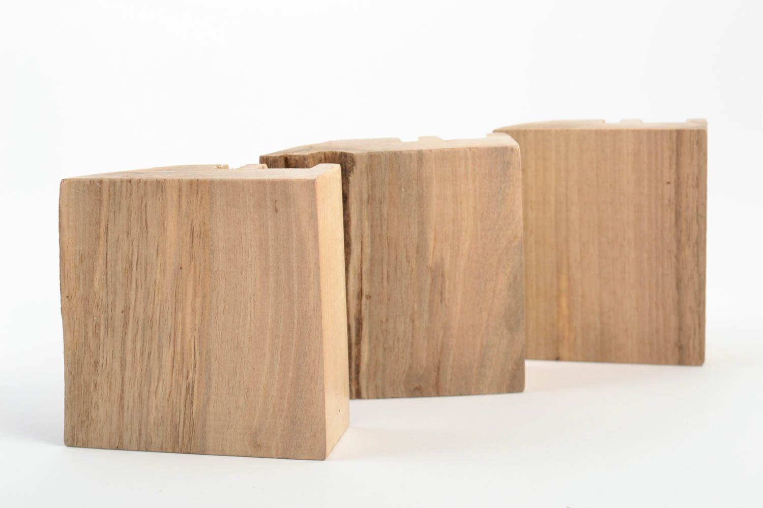 Handmade Handy Ständer Set aus Holz 3 Stück für Aufbewahrung von Gadgets foto 3