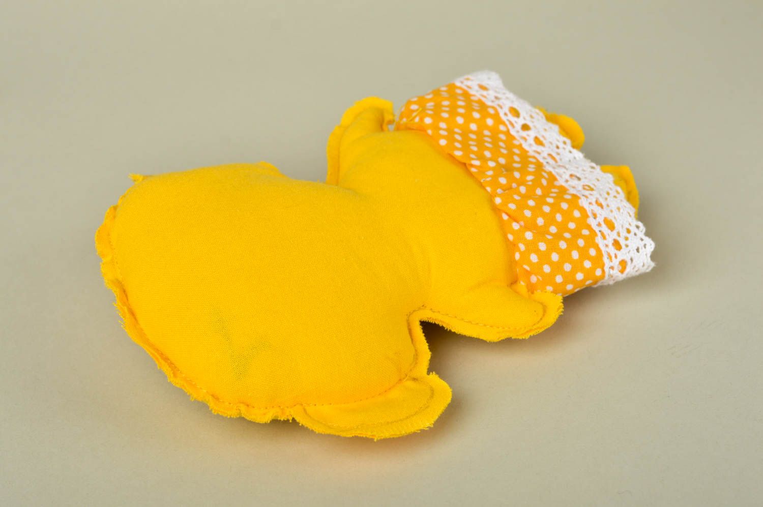 Mono de peluche amarillo artesanal juguete de tela original decoración de casa  foto 5
