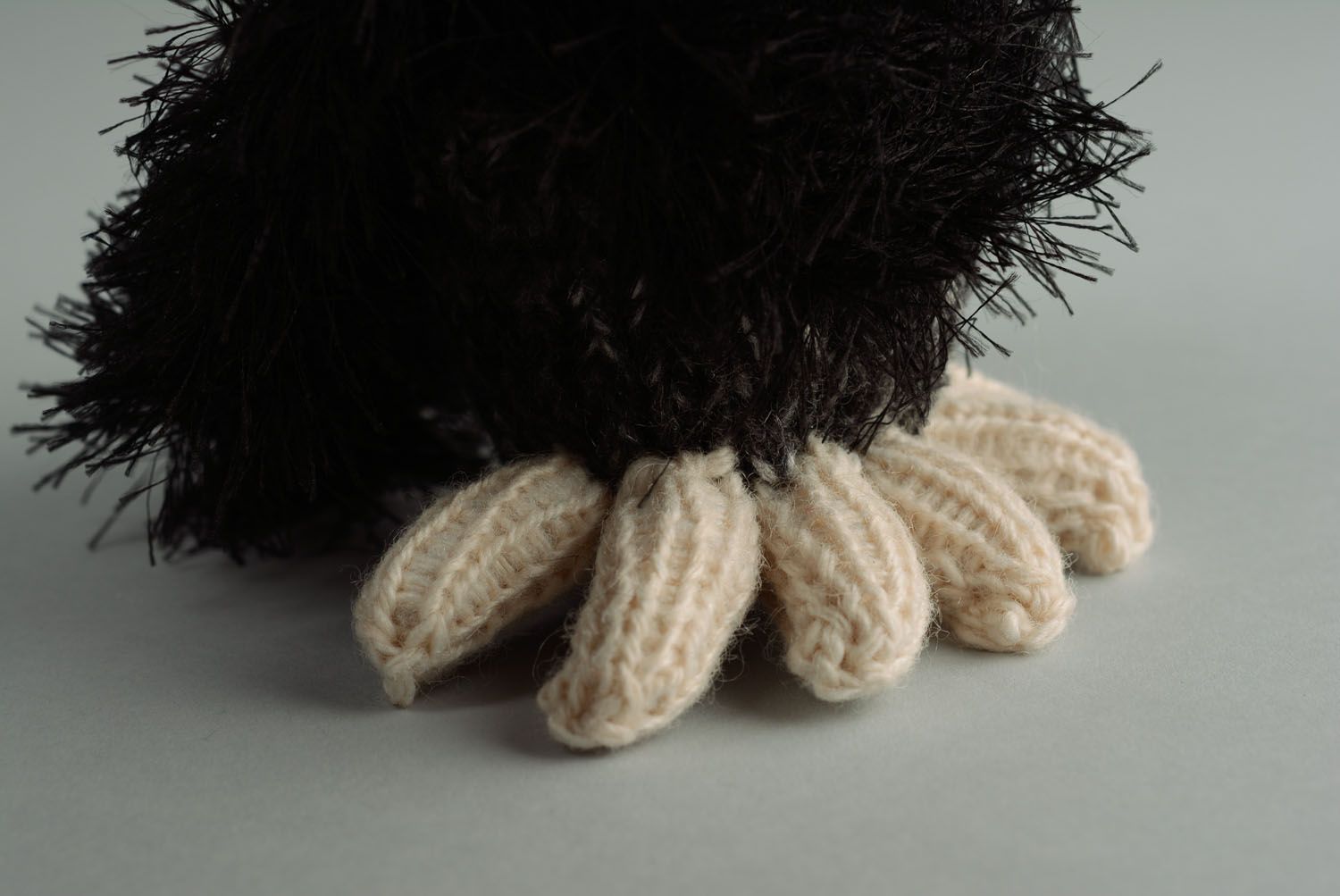 Handmade crochet toy Little Raven photo 4