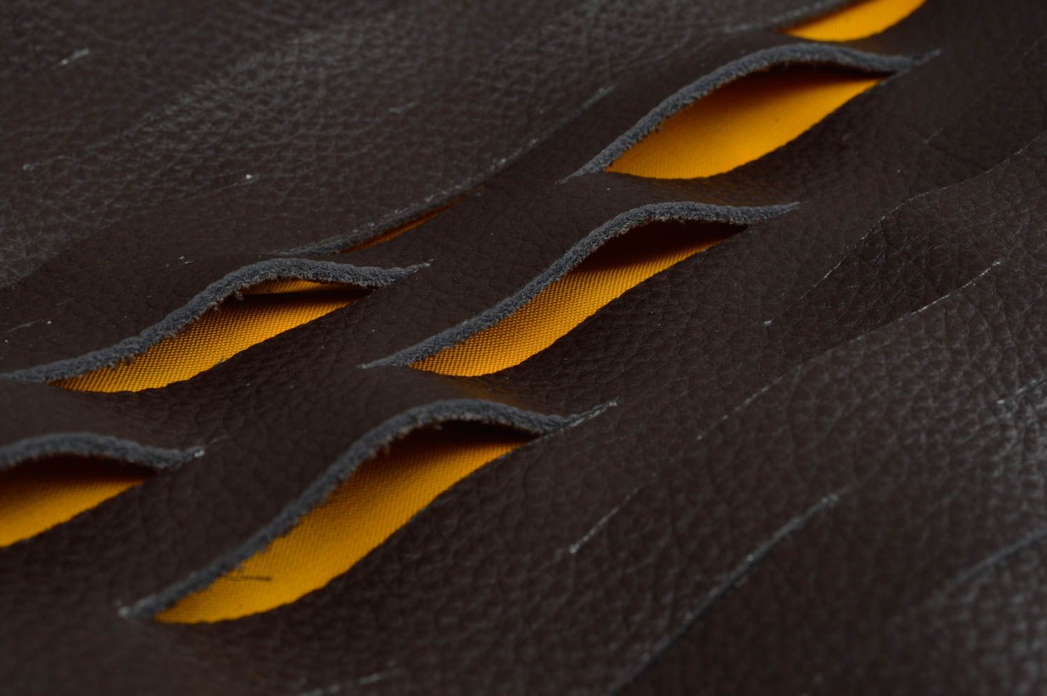 Schwarze originell Kombi Leder Tasche mit Griffe künstlerische Handarbeit foto 4