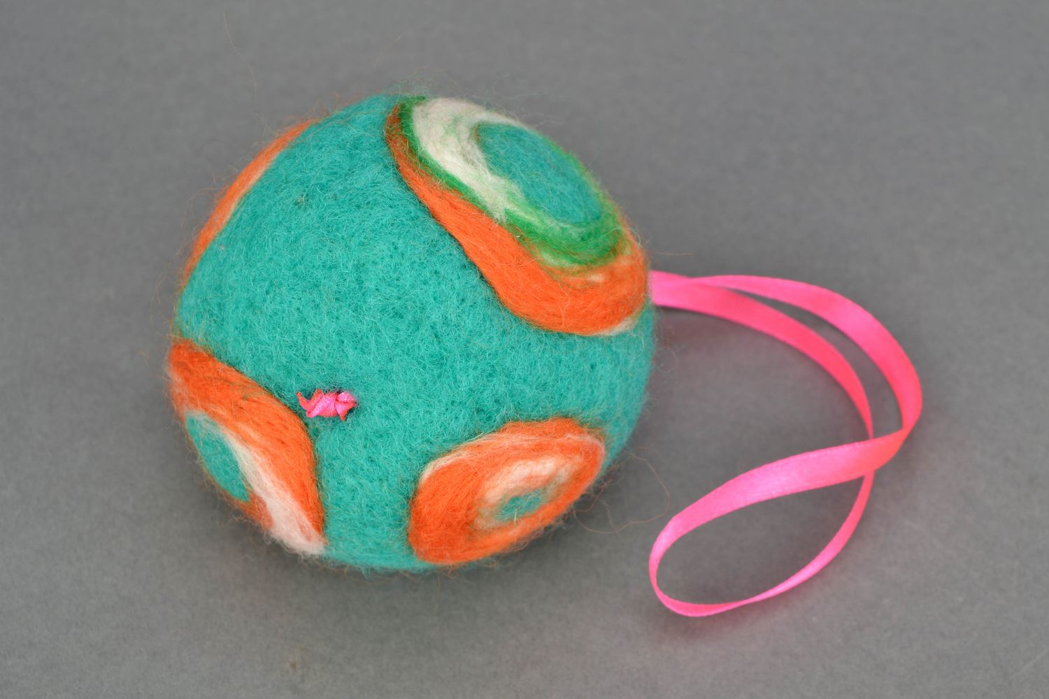 Felted wool New Year's ball Turquoise photo 4