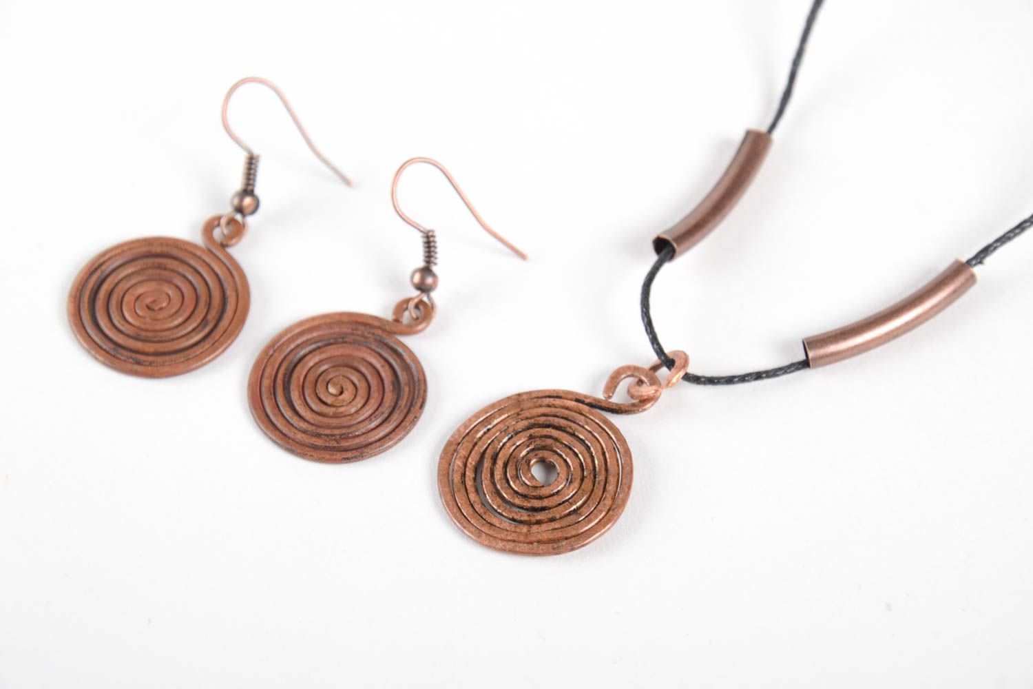 Handmade copper jewelry copper wire pendant copper earrings copper jewelry photo 4