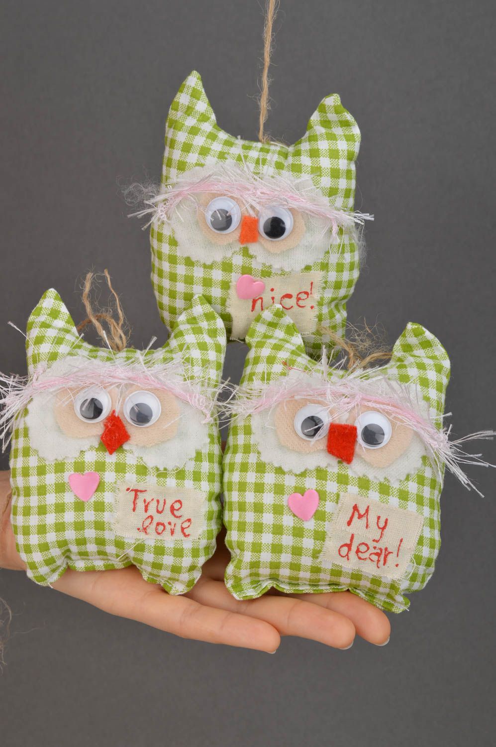 Handmade soft toy interior stuffed toy for baby nursery decor ideas owl toy photo 5