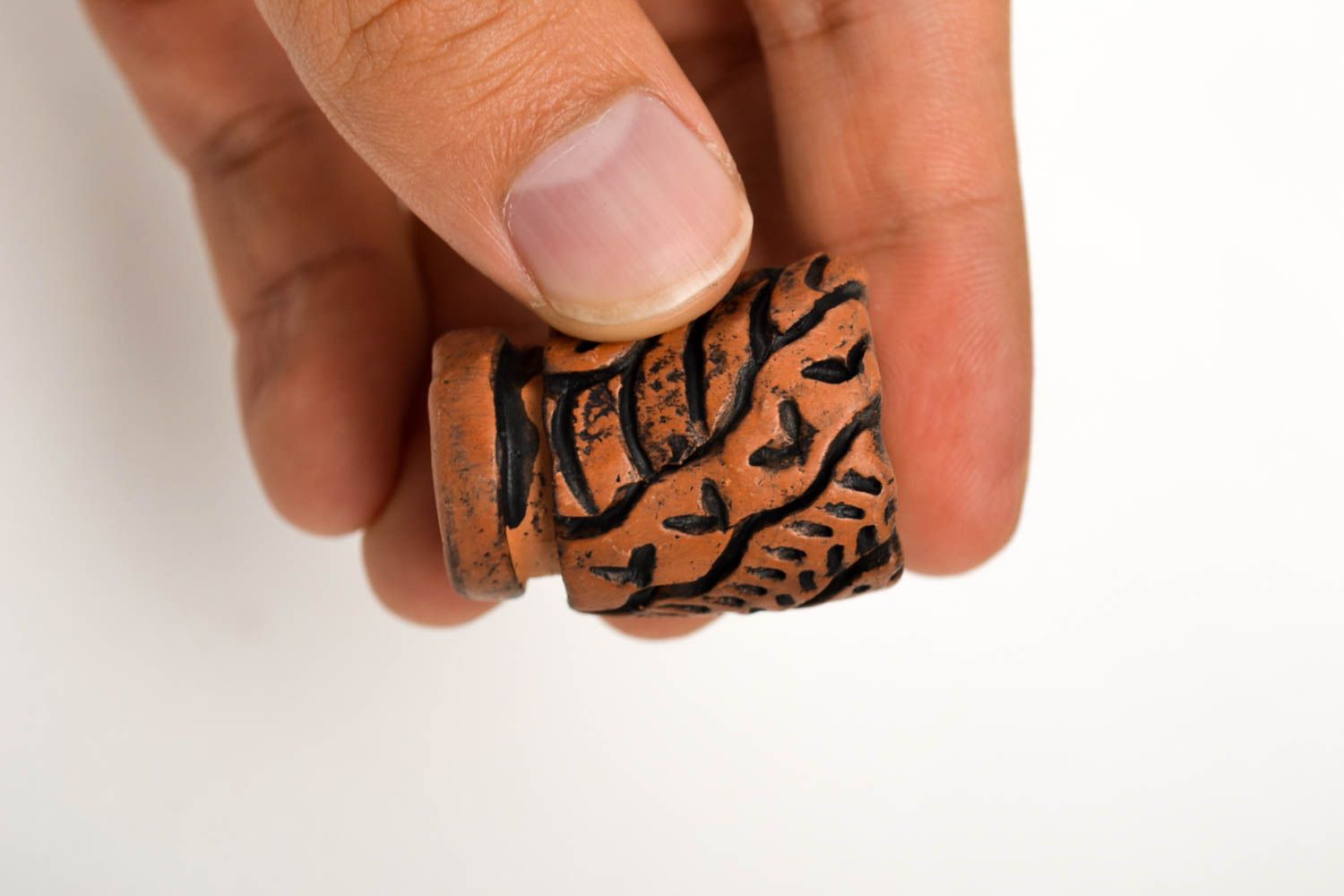 Курительная принадлежность хэнд мейд керамический сувенир изделие из глины фото 2