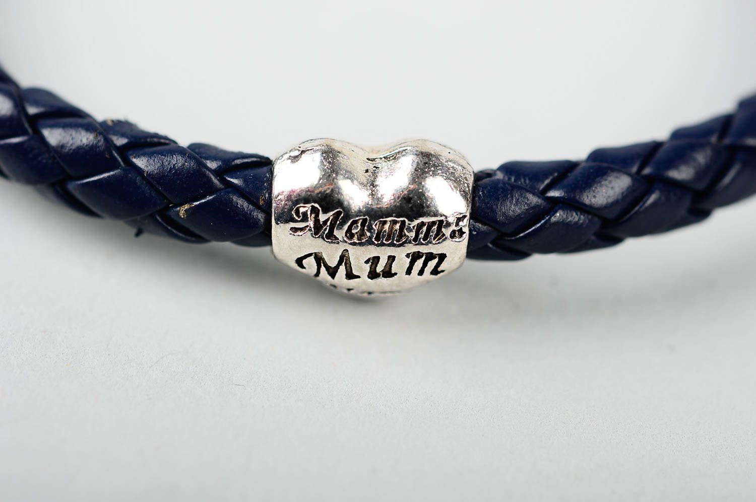 Женский браслет украшение ручной работы стильный браслет синий со вставкой фото 4