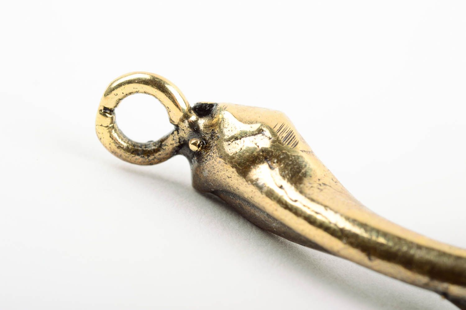 Unusual handmade brass neck pendant designer jewelry fashionable accessories photo 4