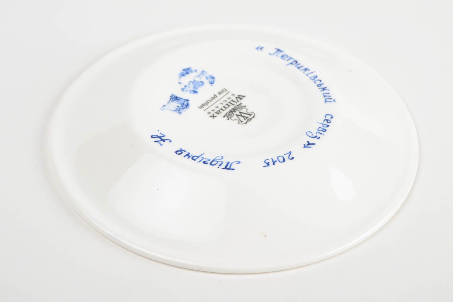 Soucoupe porcelaine fait main Petite assiette motif fleurs Service vaisselle photo 5