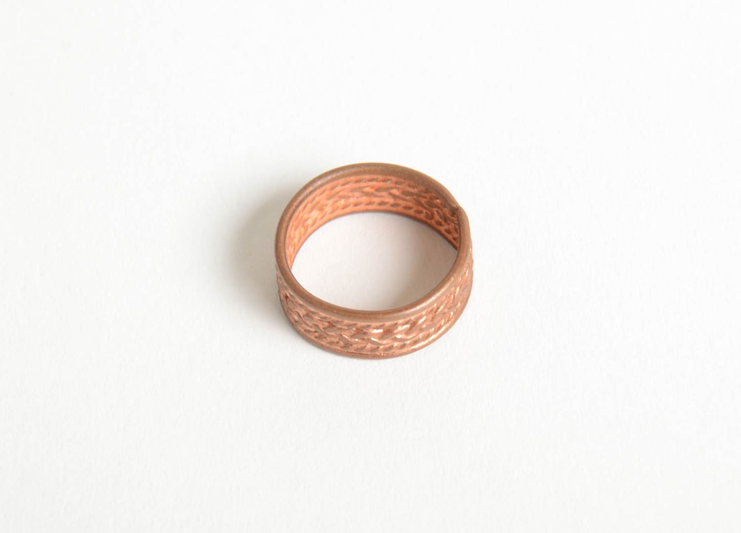Stylish handmade copper ring metal ring design accessories for girls gift ideas photo 5