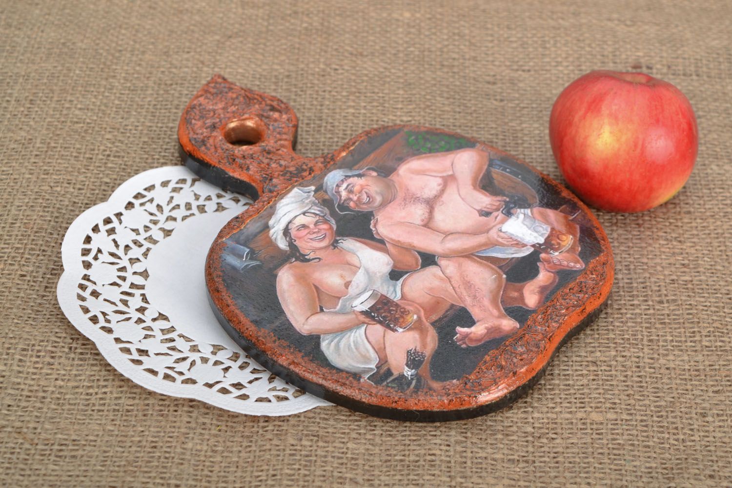 Decorative chopping board with decoupage photo 1