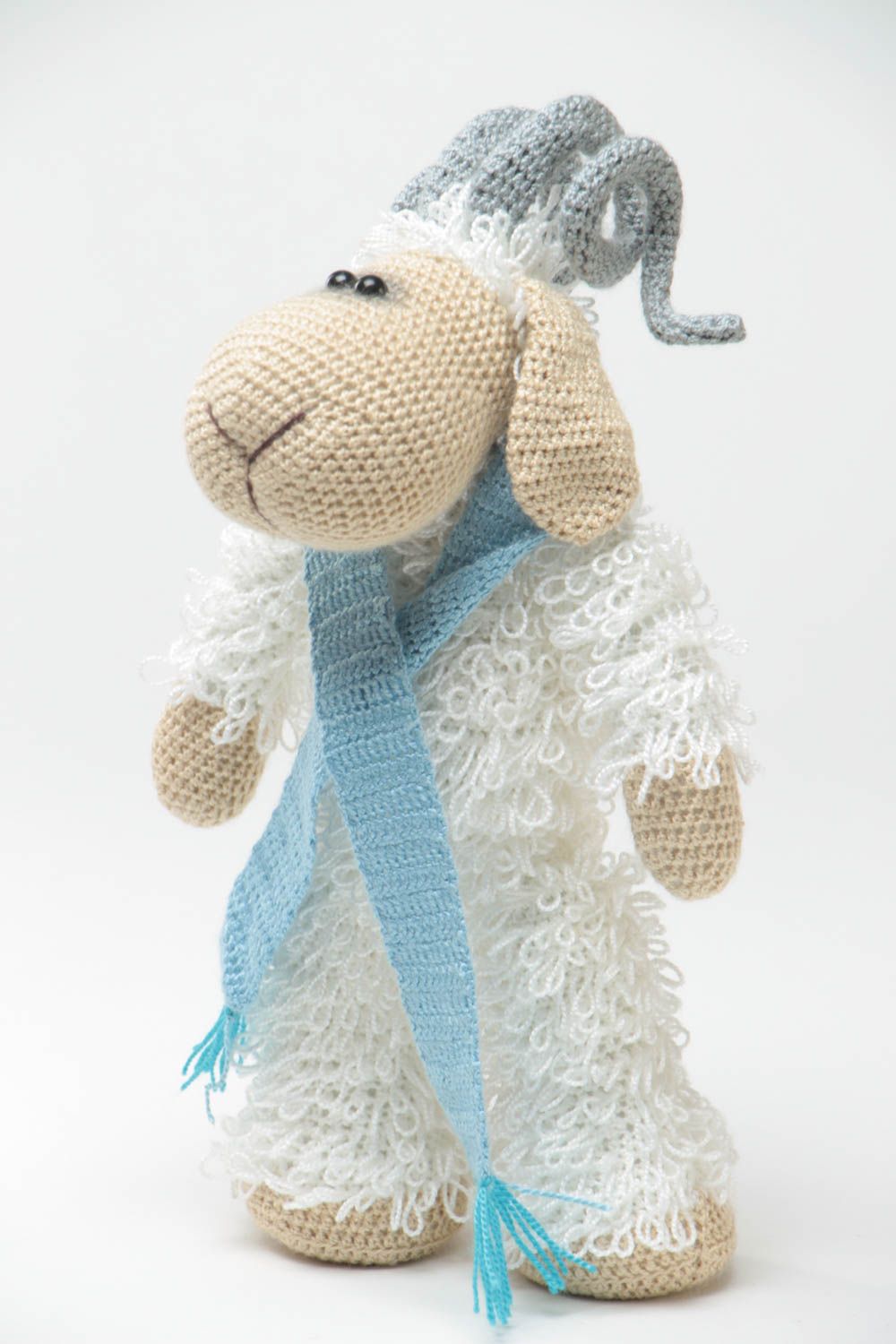 Beautiful children's handmade crochet soft toy Lamb photo 2