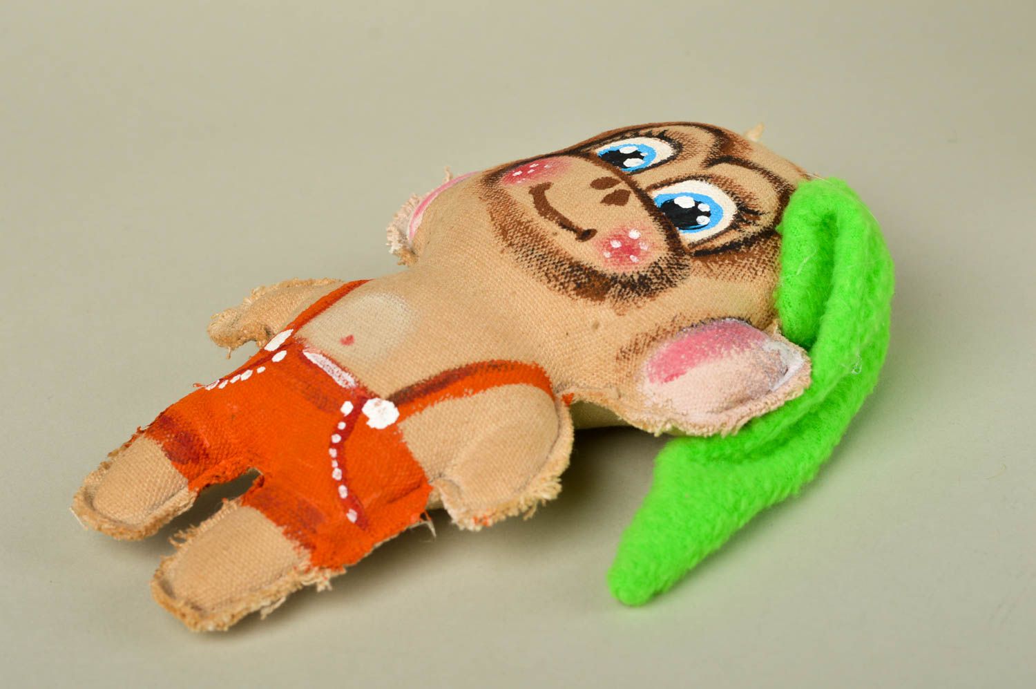 Игрушка ручной работы декоративная игрушка для детской милая игрушка обезьянка фото 5