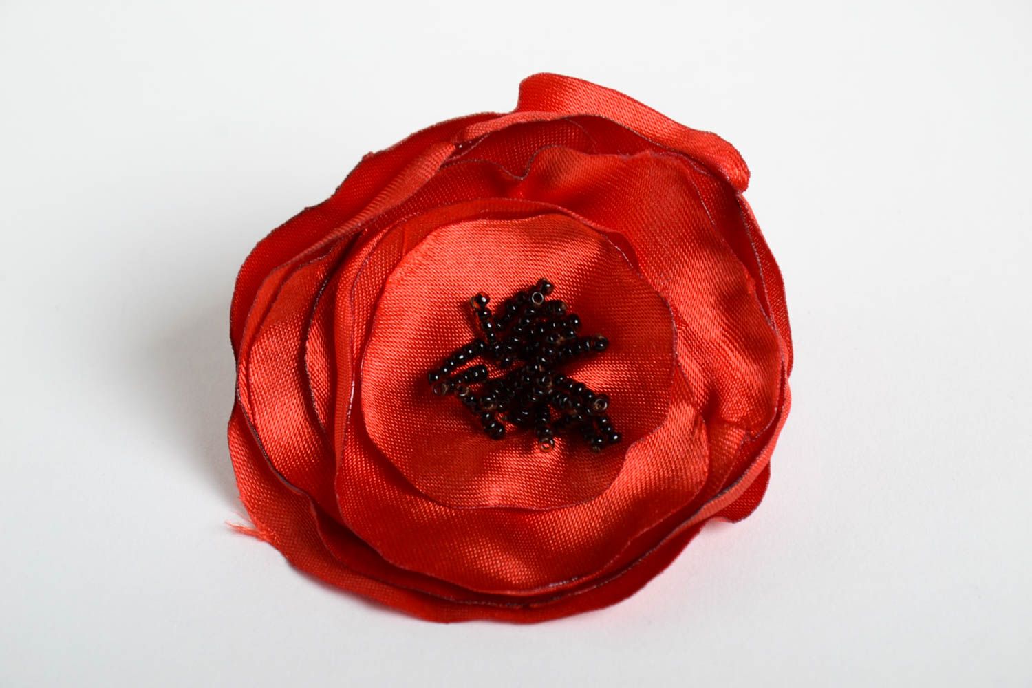Handgefertigt Haarband Blumen Accessoire für Haare Haarschmuck Blüte in Rot foto 4