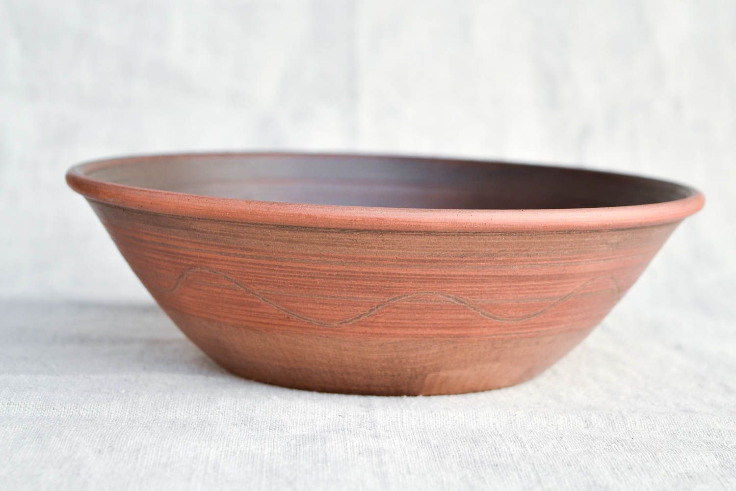 Большая керамическая тарелка глиняная посуда пищевая керамическая посуда фото 3