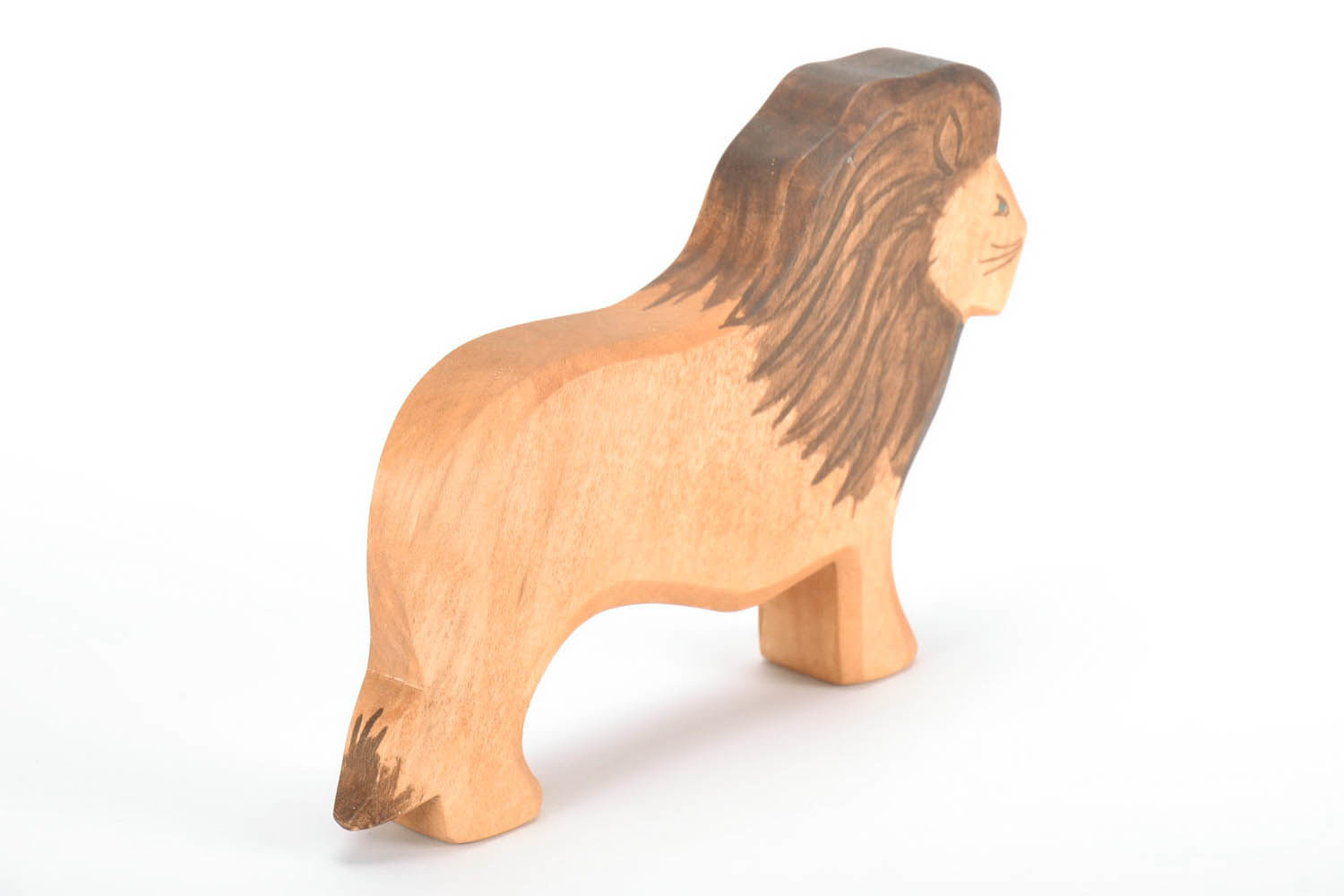 Figurine en bois Lion faite main photo 4