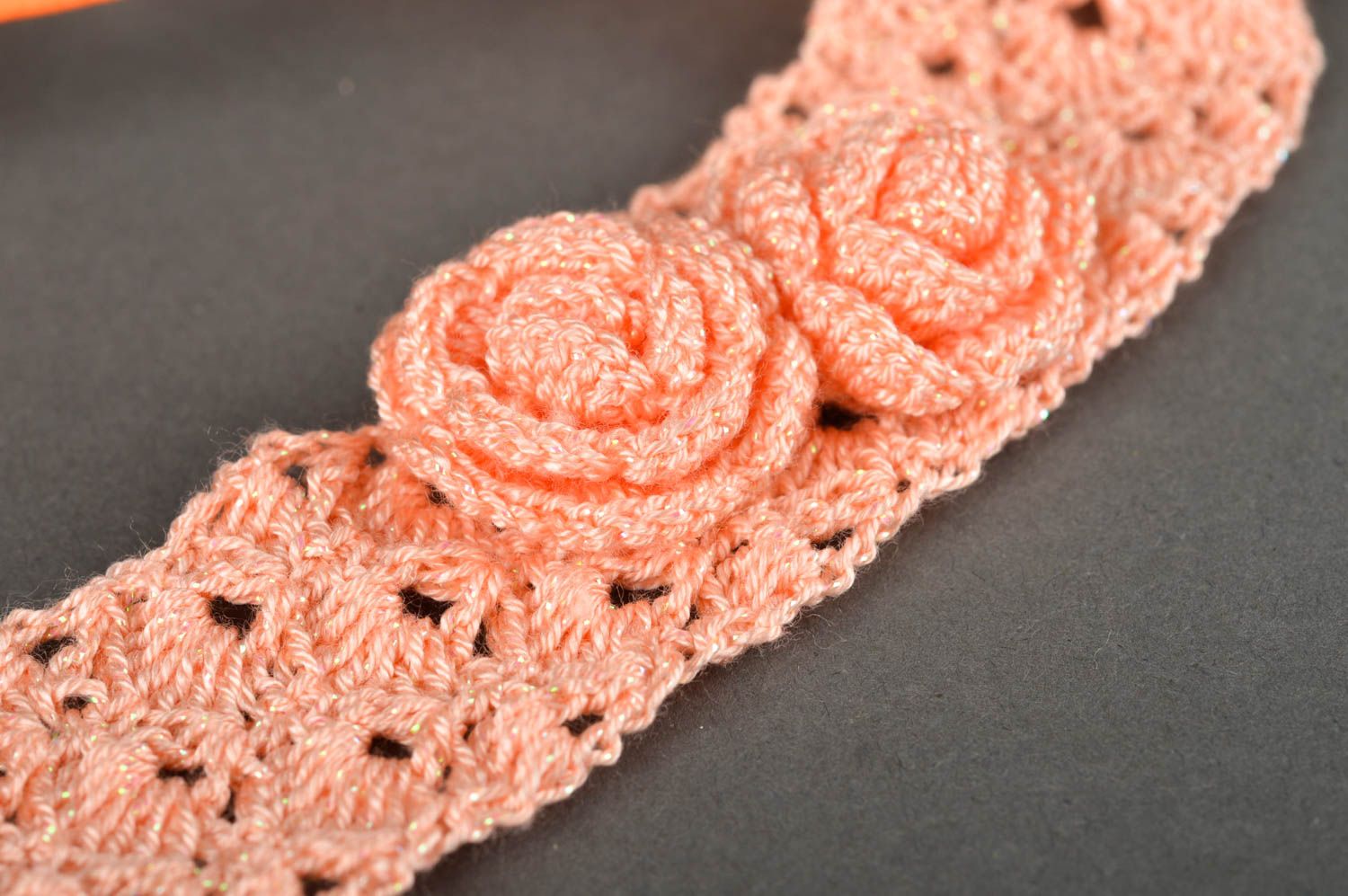 Unusual handmade crochet headband head accessories kids fashion gifts for her photo 4