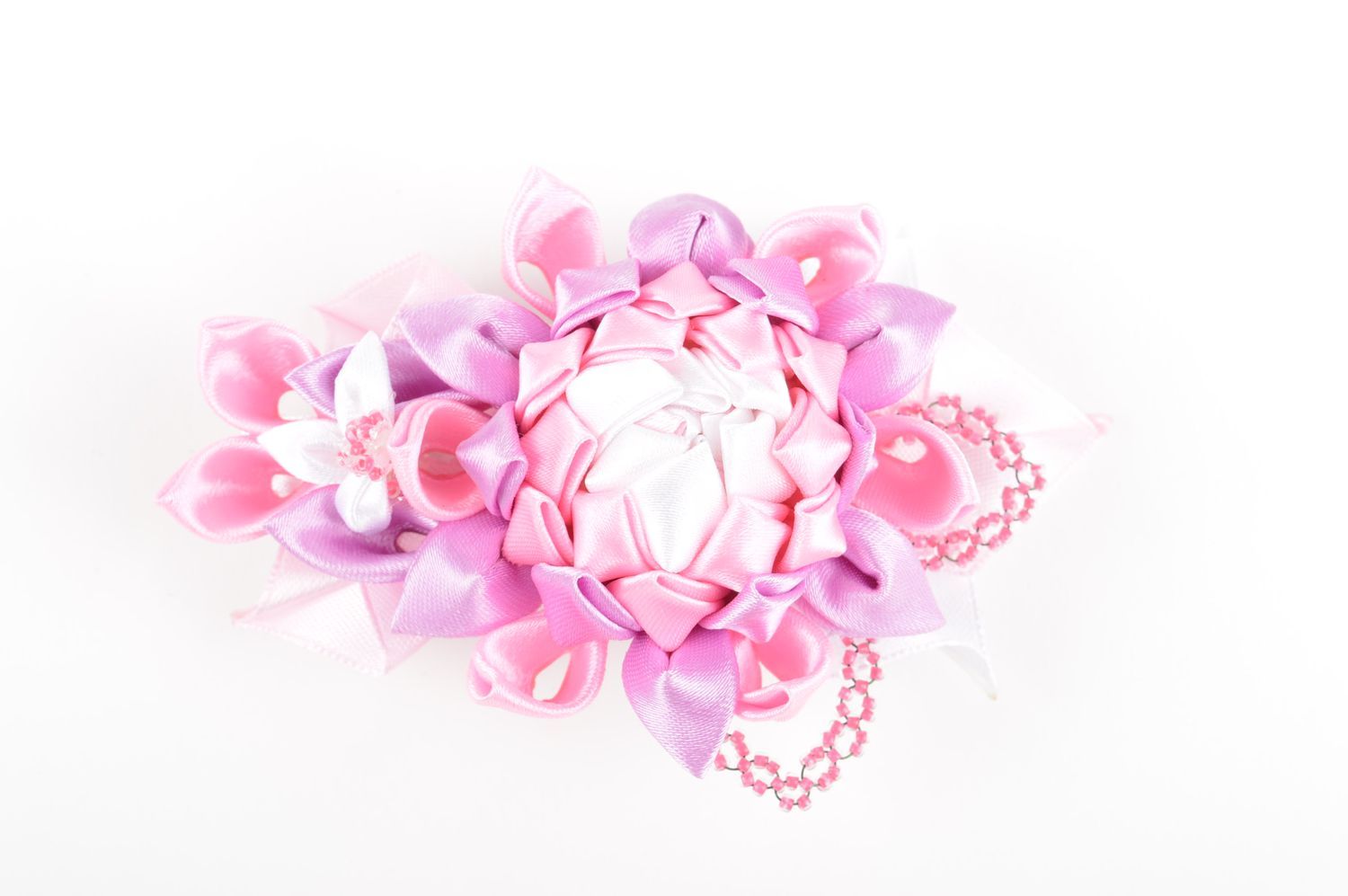 Handmade designer hair clip stylish beautiful hair clip flower accessory photo 3
