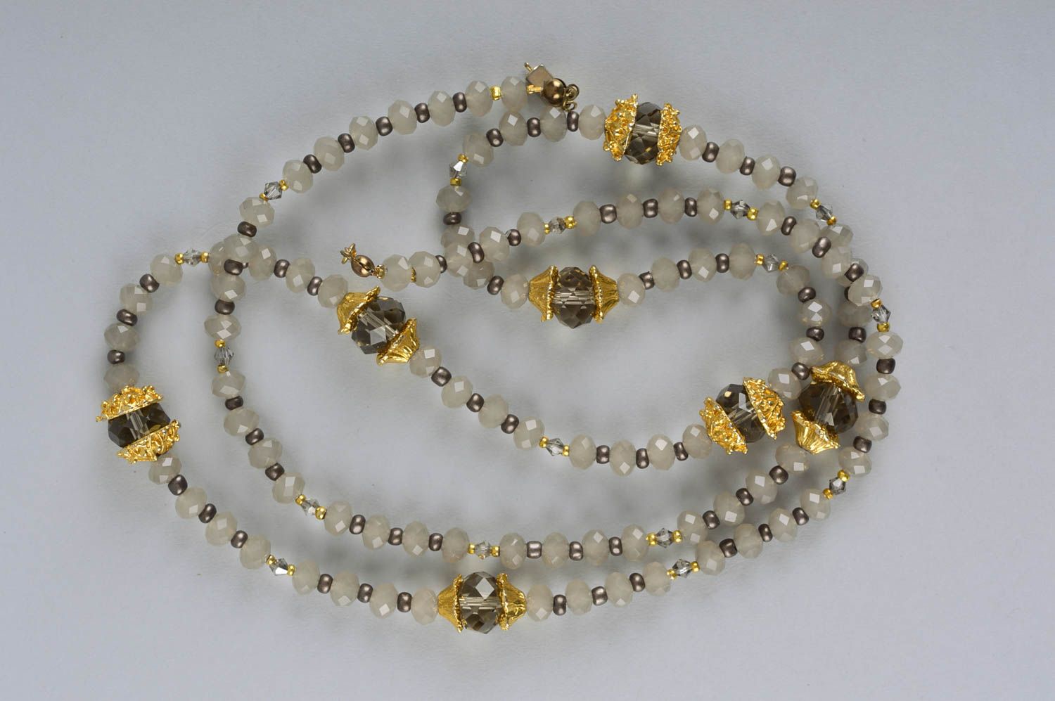 Designer beaded handmade necklace unique elegant jewelry present for woman photo 4