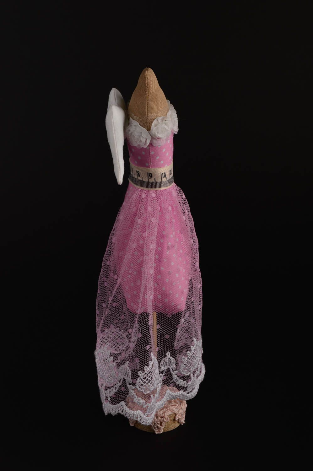 Кукла ручной работы кукла из ткани авторская кукла на подставке дизайнерская фото 4