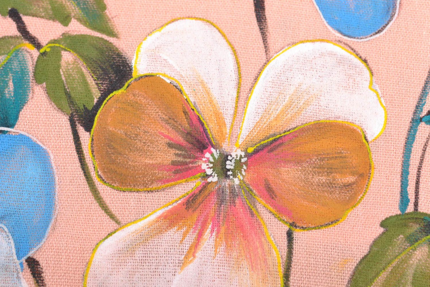 Bufanda larga con flores de tonos pastel foto 3