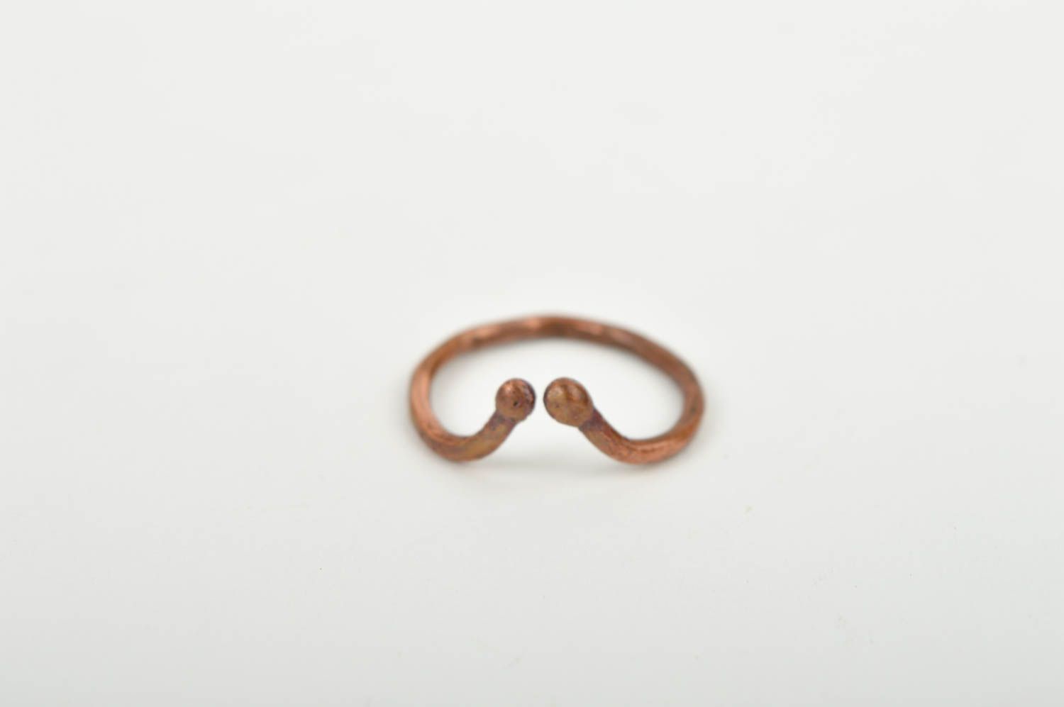 Украшение из меди кольцо ручной работы металлическое украшение женское кольцо фото 2
