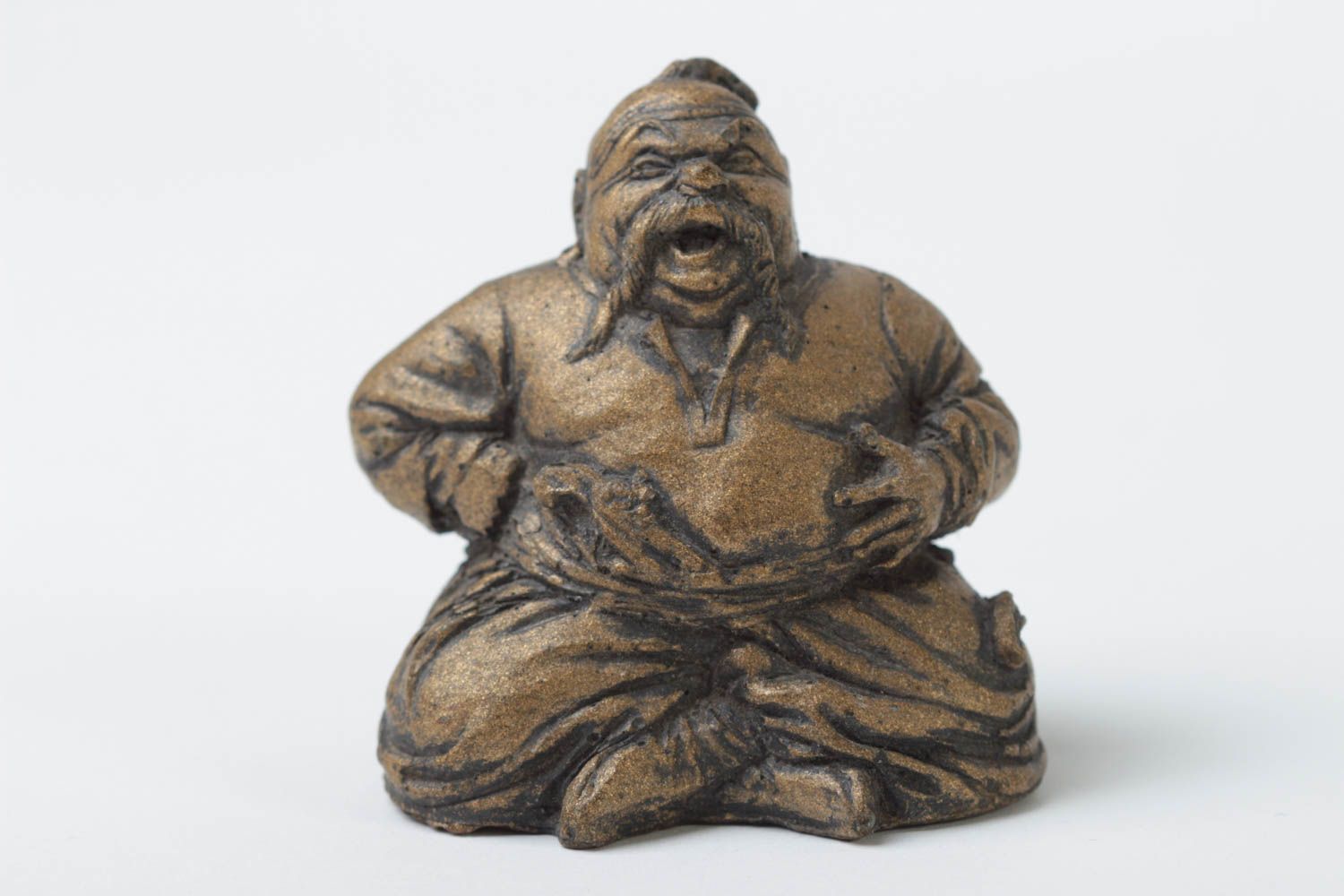 Figurine décorative fait main Petite statue Déco maison cosaque souriant photo 2