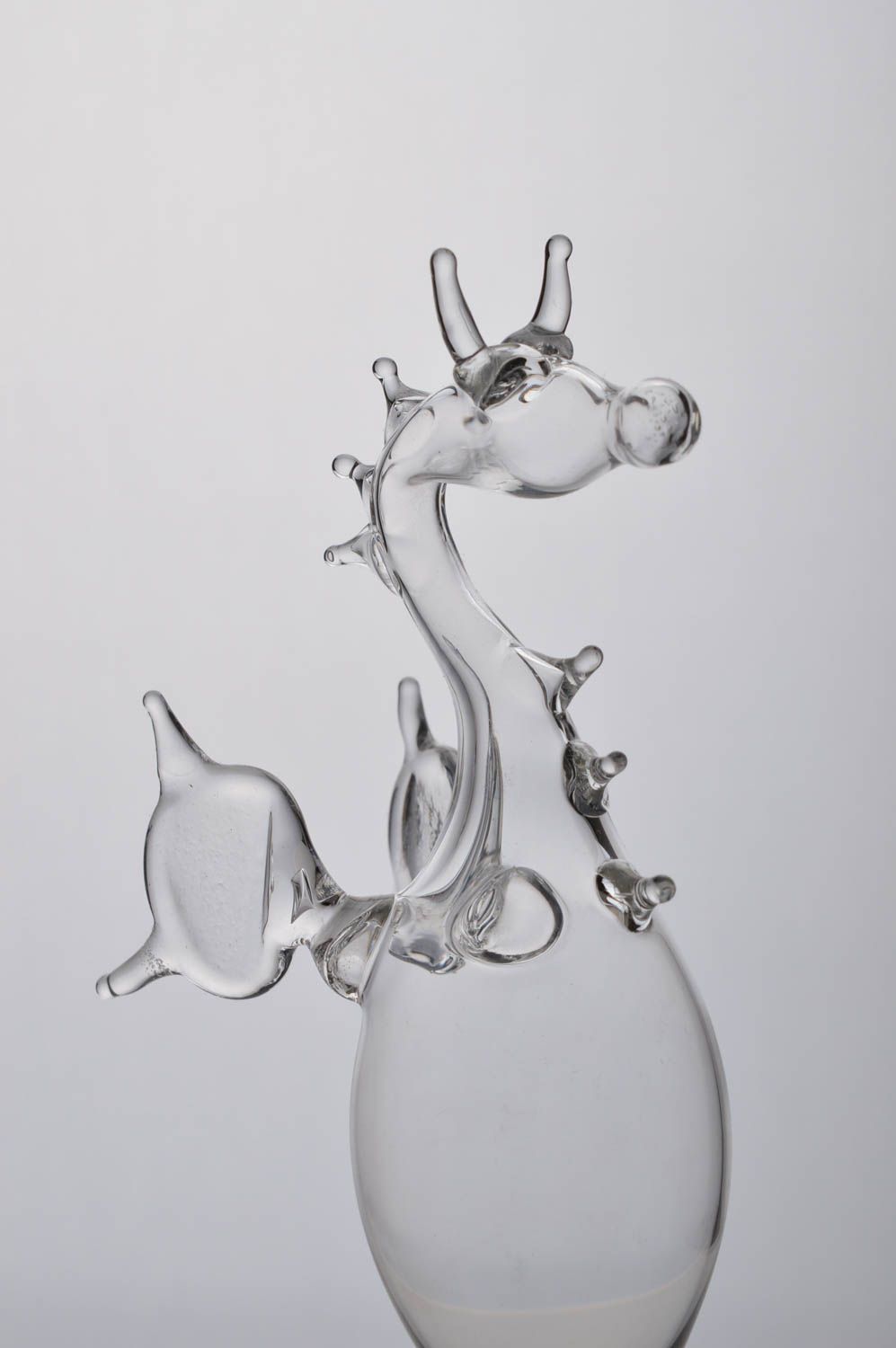Seepferdchen handgemachte Deko Figur Dekoideen Wohnzimmer Figur aus Glas schön foto 3
