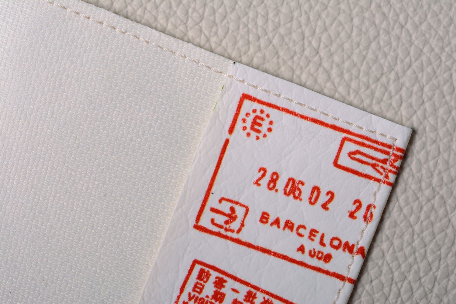 Funda para pasaporte con estampado hecho a mano de cuero artificial original  foto 5