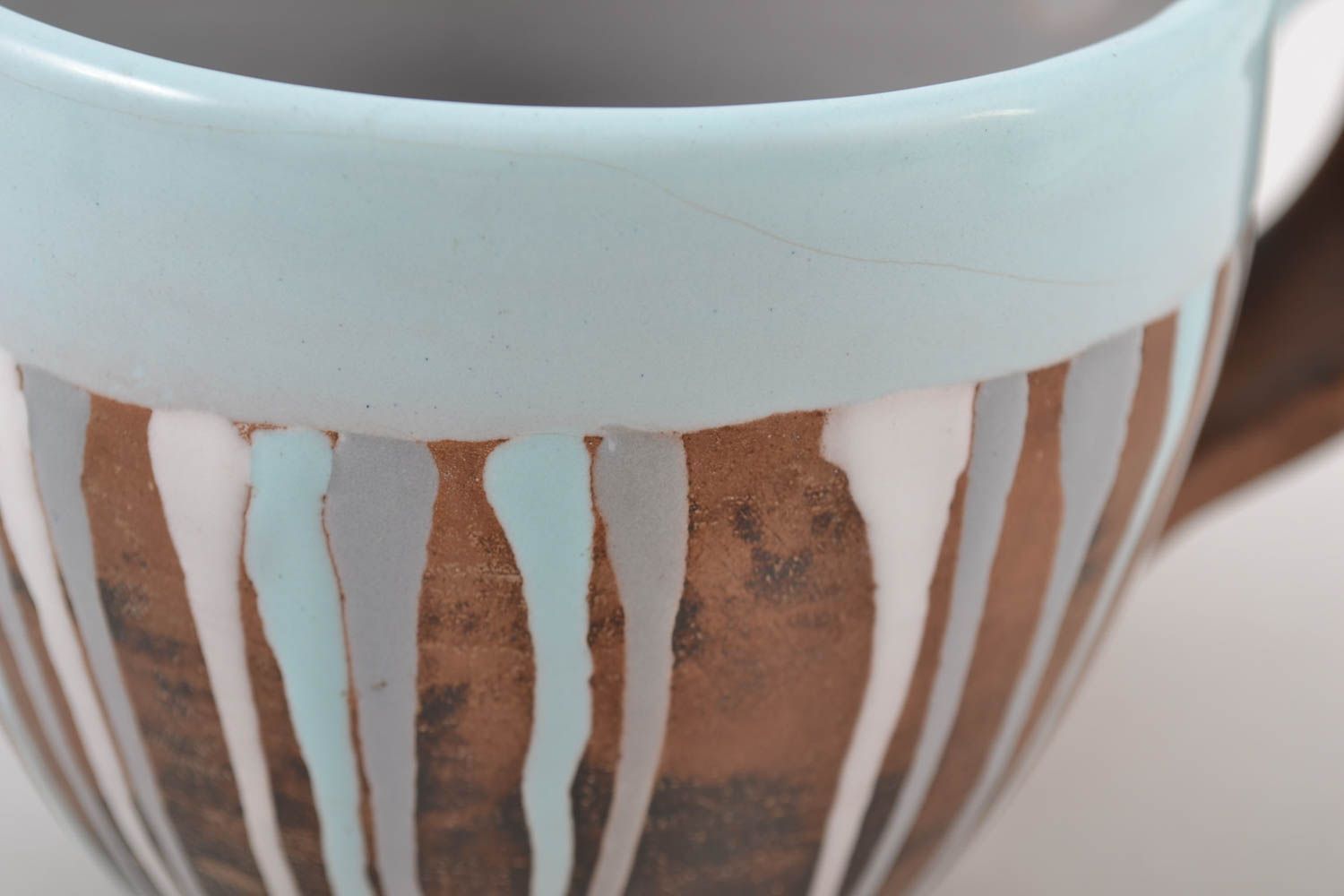 Taza de cerámica hecha a mano para té  utensilio de cocina regalo original   foto 4
