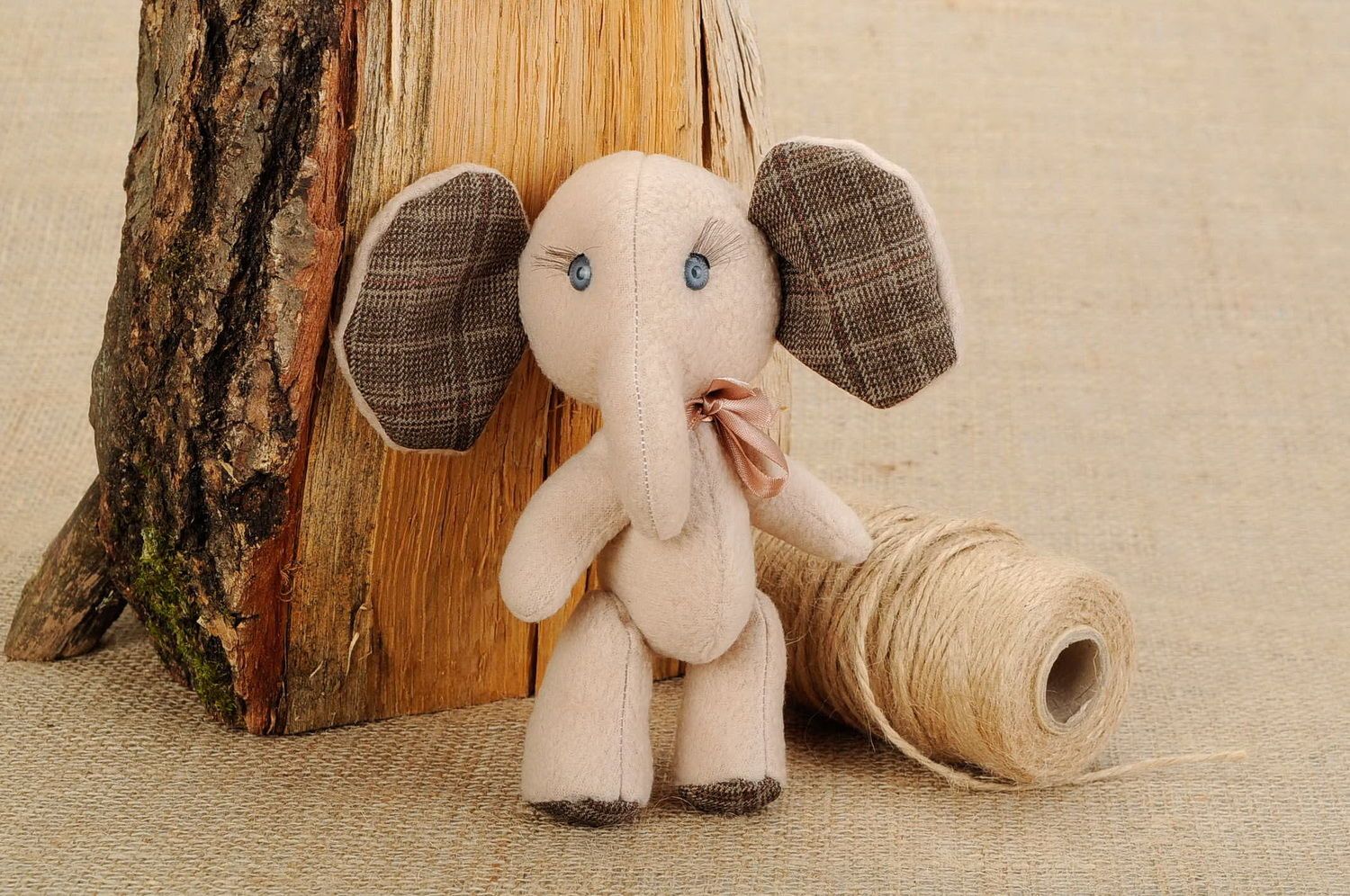 Toy made of fleece Small elephant photo 2