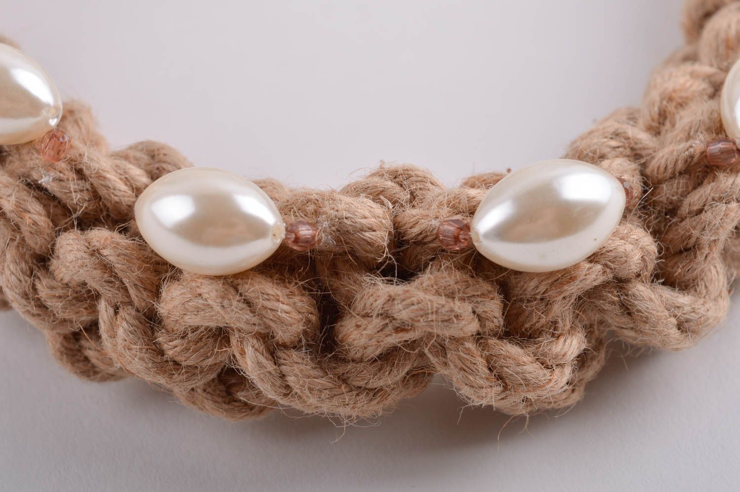 Collar para mujer hecho a mano de cuerdas de regalo original accesorio de moda foto 3