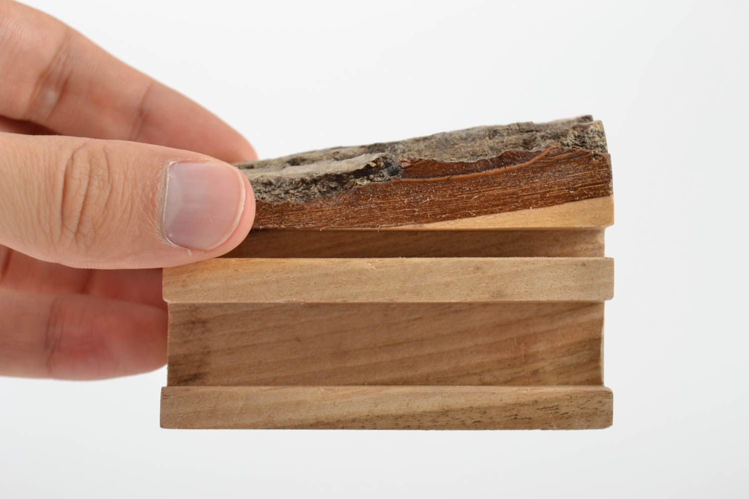 Holz Ständer für Handy in Braun öko reines Accessoire Geschenk handgemacht foto 5