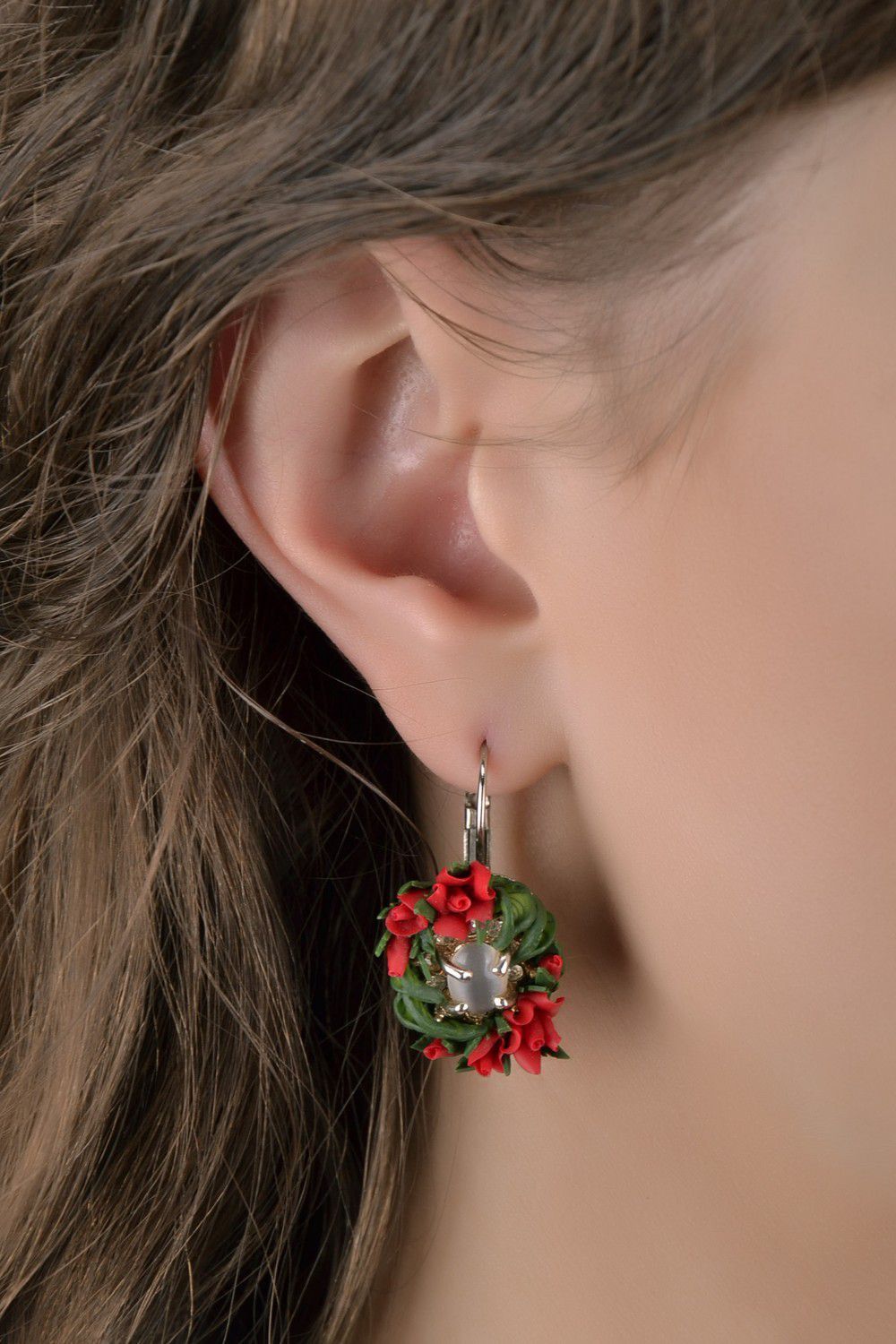Handmade earrings made ​​of polymer clay photo 4