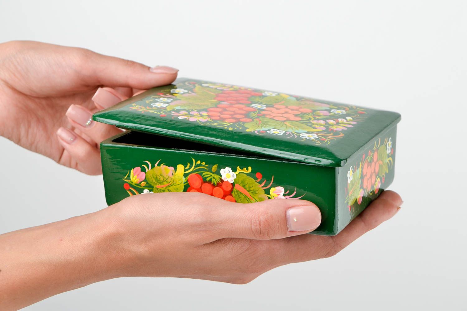 Caja para guardar bisutería cofre para joyas hecho a mano regalo original foto 2