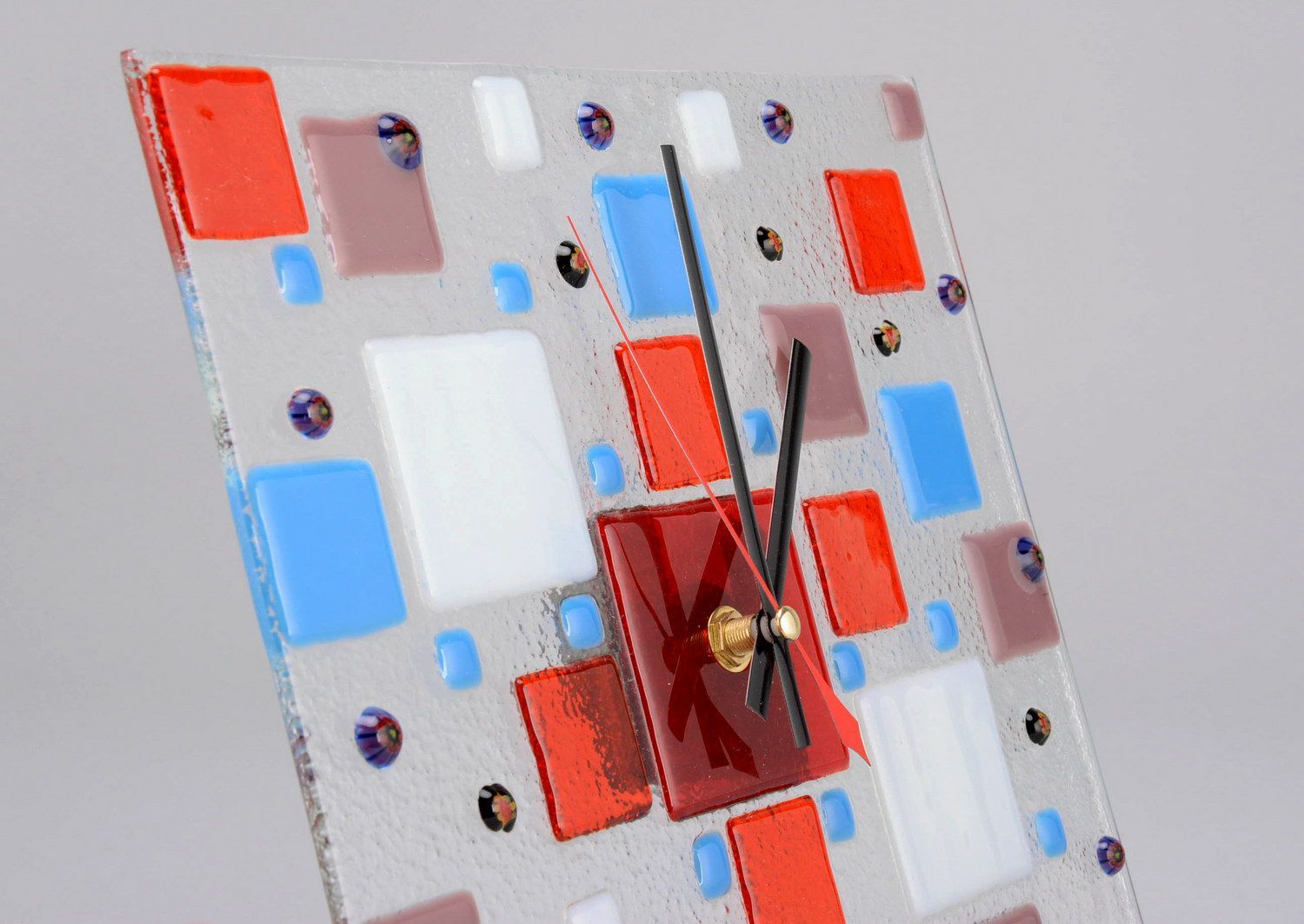 Clocks made of fusing glass Kaleidoscope photo 3