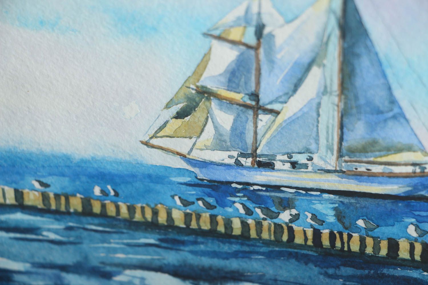 Watercolor painting Baltic photo 2