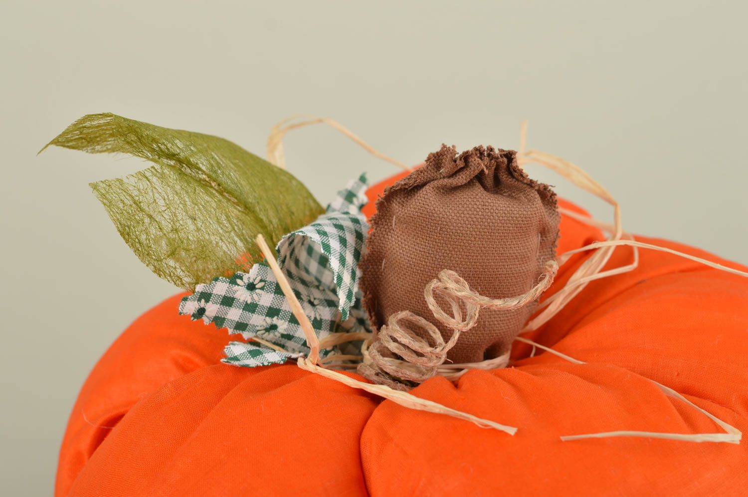 Игрушка-подушка хэнд мэйд детская игрушка диванная подушка оранжевая тыква фото 3