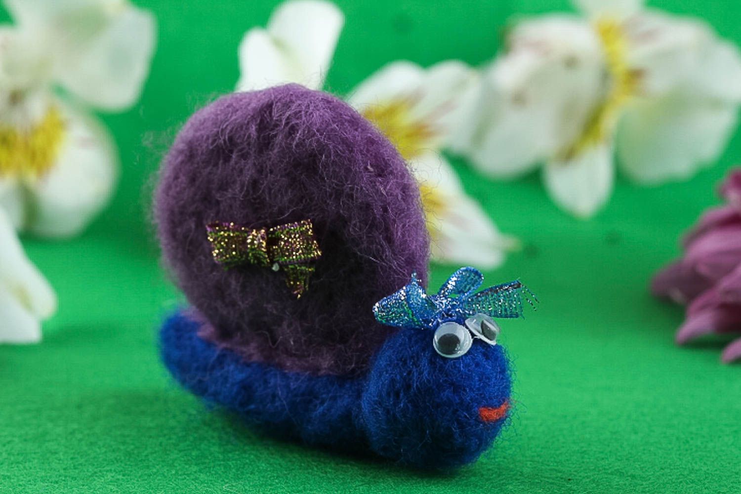 Beautiful handmade soft toy collectible toys felted wool toy decorative use only photo 1