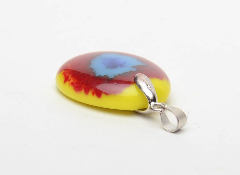 Fused glass pendant photo 4